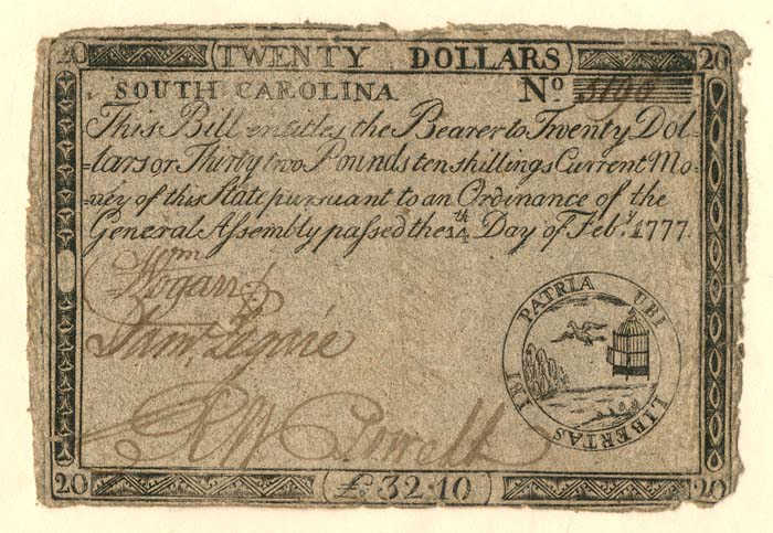 Colonial Currency - Feb. 14, 1777 - Paper Money
